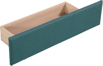 L-Shaped Upholstered Twin Size Daybed with Storage Drawer and Trundle, Twin Size Double Platform Beds Corner Bed Daybed for Kids, Green - LeafyLoom