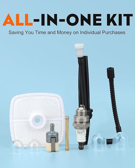HIPA PB-200 Air Filter Tune Up Kit for ECHO Blower PB200 PB2100 ES-210 ES210 ES2100 PB201 ES2400 ES211 PB2455 PB2155 SHC211 SHC212 SHC1700 SHC210 SHC2100 Hedge Clipper - LeafyLoom