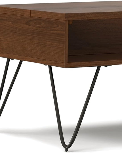 SIMPLIHOME Hunter Lift Top Coffee Table, 48 inch, Walnut Veneer - LeafyLoom