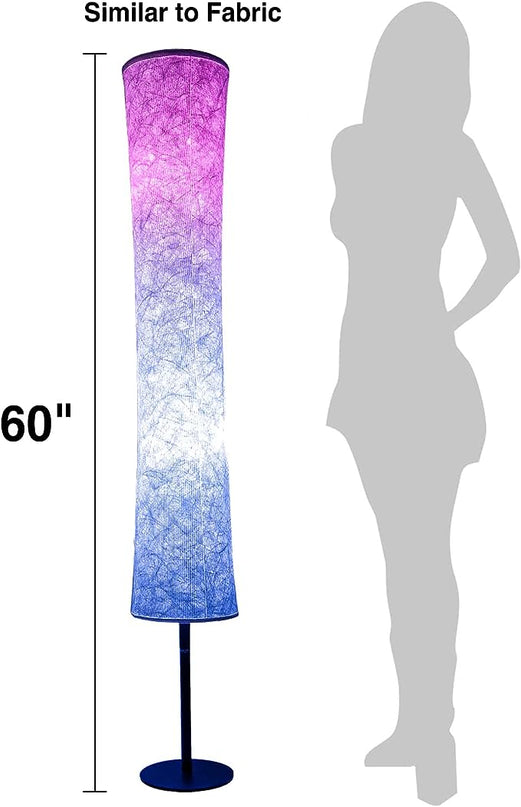 BLUEYE Floor Lamp,RGBCW 2700K-6500K,APP & Remote&Smart Voice Control, 2 X 60W Equivalent, No Hub Required,Compatible with Alexa Google Assistant, 60'' Standing Lamp for Bedroom, Similar Fabric - LeafyLoom