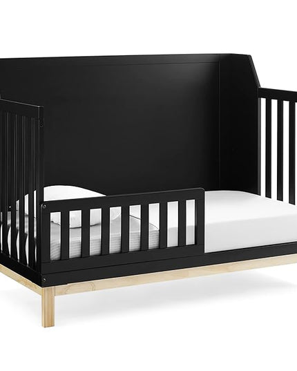 GAP babyGap Oxford 6-in-1 Convertible Crib - Greenguard Gold Certified, Ebony/Natural - LeafyLoom