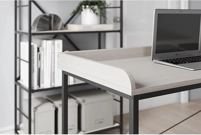 Signature Design by Ashley Bayflynn 32" Modern Home Office Desk, White & Black - LeafyLoom