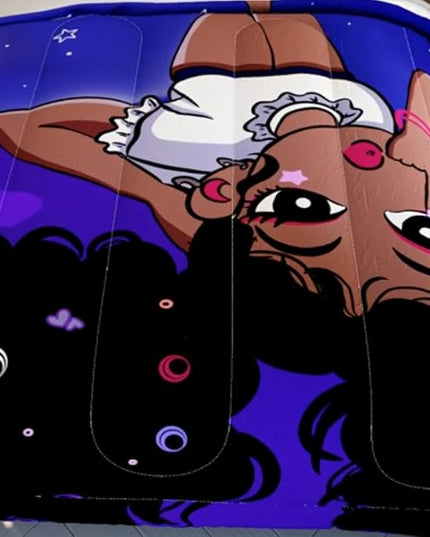 Black Girl Full Size Comforter Set for Girls, African American Girls Bedding Sets Full Girls Bedroom Decor Purple Princess Bed Set Kids Comforter Sets with 1 Comforter +2 Pillowcase - LeafyLoom