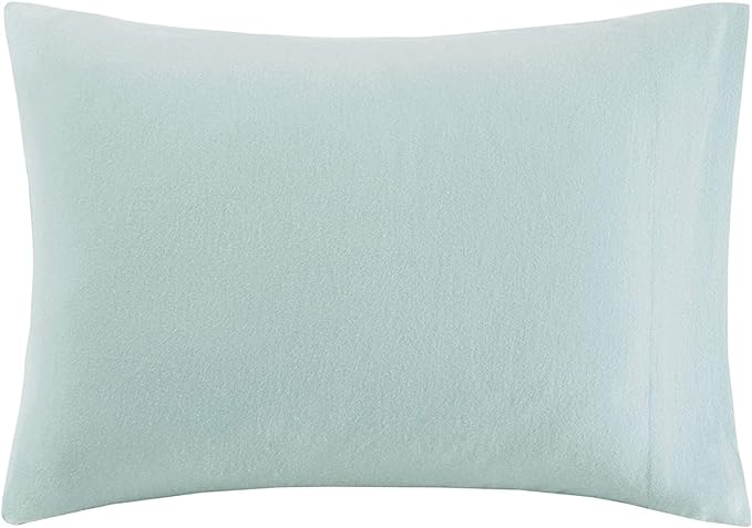 Comfort Spaces Cotton Flannel Breathable Warm Deep Pocket Sheets with Pillow Case Bedding, King, Aqua Solid 4 Piece - LeafyLoom