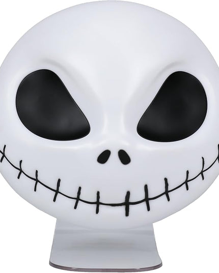 Paladone Nightmare Before Christmas Jack Mask Light and Halloween Decoration - Wall-mounted or Free-Standing, USB Cable Included - 18Cm Shaped Jack Skellington Lighting - LeafyLoom