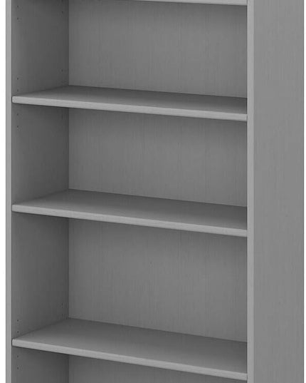 Bush WC53565-03 Fairview 5-Shelf 69-Inch H Bookcase, Cape Cod Gray - LeafyLoom