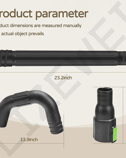 Gutter Cleaning Attachment Replaces AGC1000 Cleaning Kit & Mounting Bracket Kit for EGO 530CFM 580CFM 575CFM 650CFM 615CFM LBX6000, W/Battery Holders - Easily Clear Leaves And Debris From Gutters - LeafyLoom