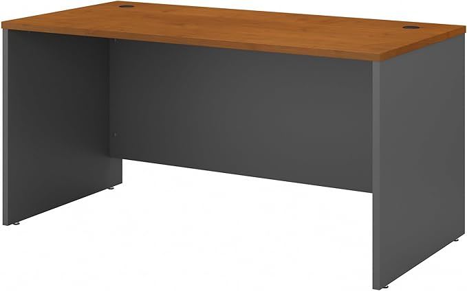 Bush Business Furniture Series C 60W Office Desk in Natural Cherry, Large Computer Table for Home and Professional Workplace - LeafyLoom