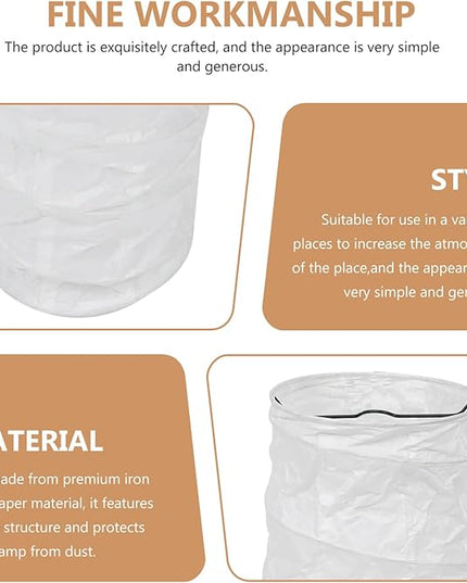 Uonlytech Paper Floor Lamp Shades Nordic Style Table Lampshades Japanese Style Standing Light Cover Light Accessories for Home Bedroom Desk Floor Lamp - LeafyLoom