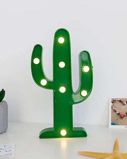 2 Pieces Large Led Cactus Night Lights, Cactus Party Decorations, Carnival Cute Dining Table Decorations, Children's Room Desk Lights, Bedroom Living Room Gifts Decorations (Cactus) - LeafyLoom