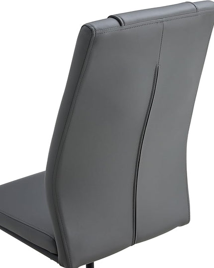 NicBex Dining Chairs Set of 6 Modern Faux Leather High Back Dining Room Kitchen Chairs with Black Metal Legs,Side Chairs for Dining Room, Kitchen,Living Room, and Restaurants,Gray - LeafyLoom