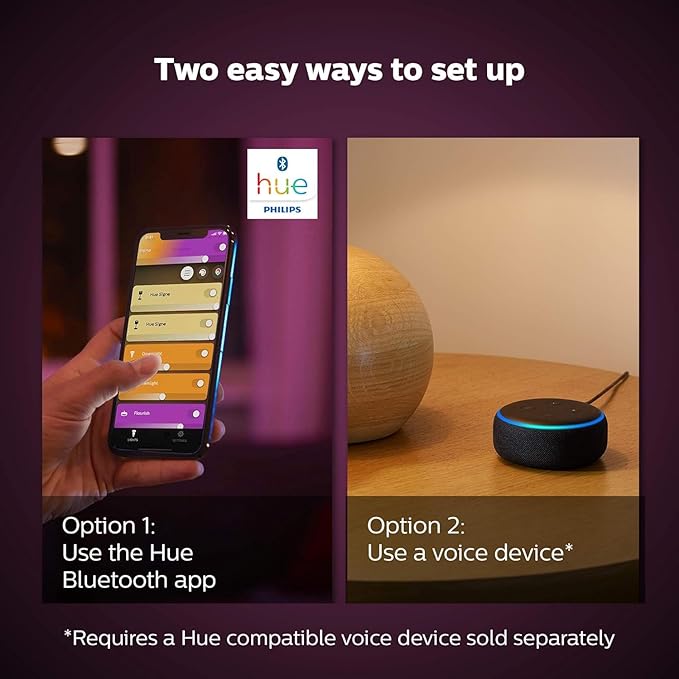 Philips Hue Indoor 6-Foot Smart LED Light Strip Plus Base Kits with Plugs - Color-Changing Single-Color Effect - 2 Pack - Control with Hue App - Works with Alexa, Google Assistant and Apple HomeKit PhilipsHue