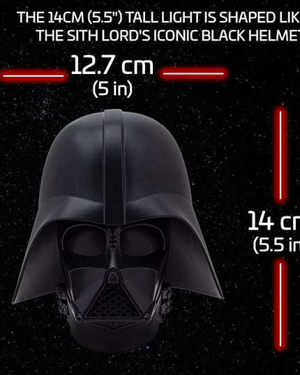 Darth Vader Mask Light with Sound, Officially Licensed Star Wars Collectible Lamp, Star Wars Room Decor and Gift for Men - LeafyLoom