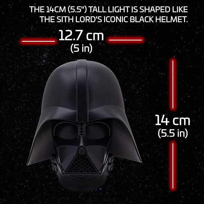 Darth Vader Mask Light with Sound, Officially Licensed Star Wars Collectible Lamp, Star Wars Room Decor and Gift for Men - LeafyLoom