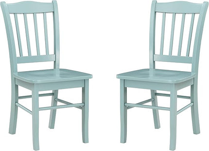 Boraam Colorado Shaker Dining Chairs, Set of 2-Walnut, 17" L x 21" W x 36" H, Aspen Valley - LeafyLoom