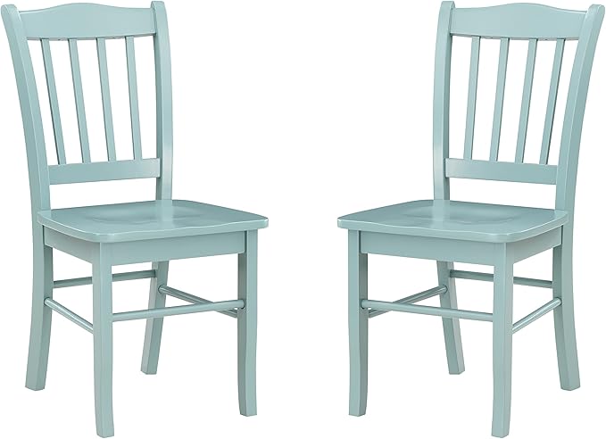 Boraam Colorado Shaker Dining Chairs, Set of 2-Walnut, 17" L x 21" W x 36" H, Aspen Valley - LeafyLoom