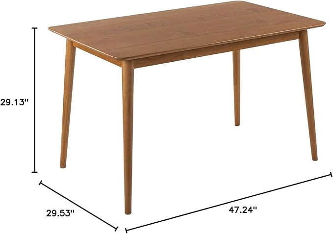 47" Dining Table Kitchen Table Dining Room Table Small Kitchen Table for Small Spaces Table Modern Home Furniture Dinner Table Rectangular (Natural) - LeafyLoom