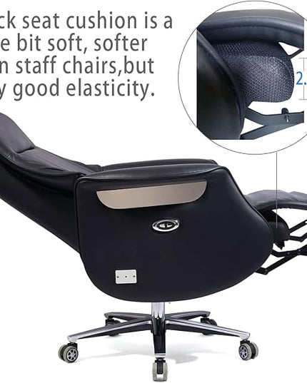 Leather Office Chair with high back,Reclining Office Chair with foot rest,Computer Chair,Gamer Chair,Swivel Desk Chair,Comfortable Home Office Chair,Recliner Chair,Ergonomic Office Chair - LeafyLoom