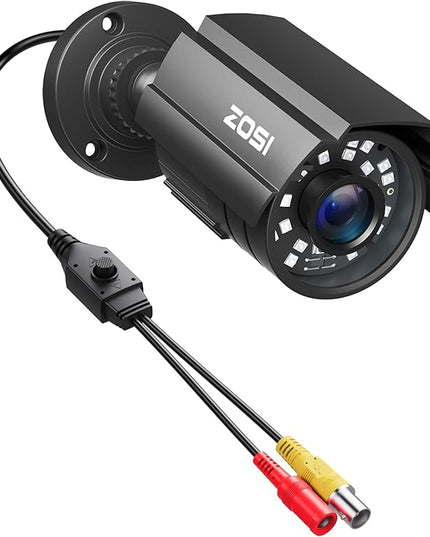 ZOSI 1080P CCTV Camera Outdoor Indoor Hybrid 4 in 1 HD TVI/CVI/AHD/CVBS Home Security Cameras System,Night Vision,Waterproof Metal Housing Bullet Cam For 960H,720P,1080P,5MP,4K analog Surveillance DVR ZOSI