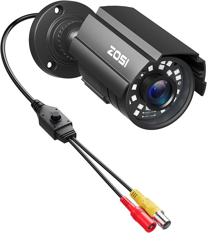ZOSI 1080P CCTV Camera Outdoor Indoor Hybrid 4 in 1 HD TVI/CVI/AHD/CVBS Home Security Cameras System,Night Vision,Waterproof Metal Housing Bullet Cam For 960H,720P,1080P,5MP,4K analog Surveillance DVR ZOSI