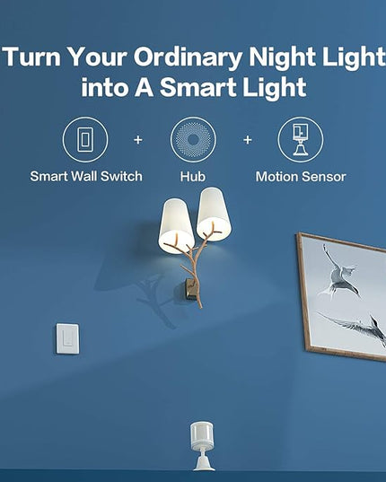 Aqara Smart Light Switch (with Neutral, Single Rocker), Requires AQARA HUB, Zigbee Switch, Remote Control and Set Timer for Home Automation, Compatible with Alexa, Apple HomeKit, Google Assistant Aqara