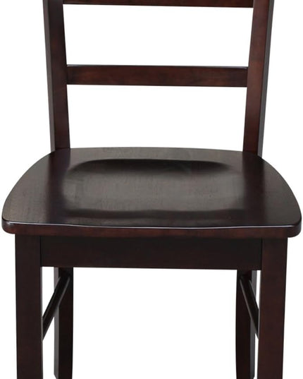 International Concepts Madrid Ladder Back Chair, Java, Rich Mocha - LeafyLoom