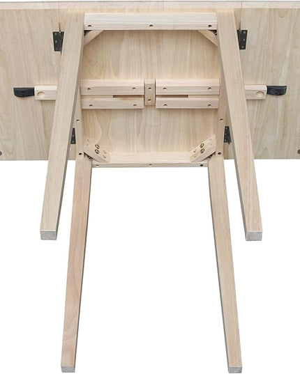 International Concepts Small Drop-leaf Table, Unfinished - LeafyLoom