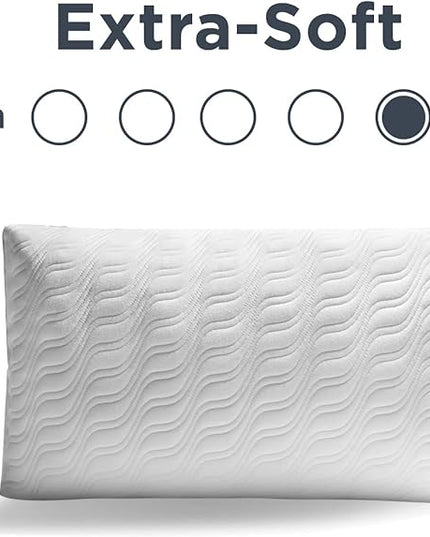 Tempur-Pedic TEMPUR-Cloud ProMid & ProLo Queen Memory Foam Pillows (Pack of 2) - LeafyLoom