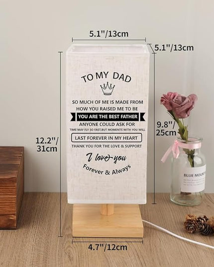 Welsky Dad Gifts from Daughter Son, Personalized Table Lamp Birthday Gifts for Dad, Dad Birthday, Christmas Presents from Kids - LeafyLoom