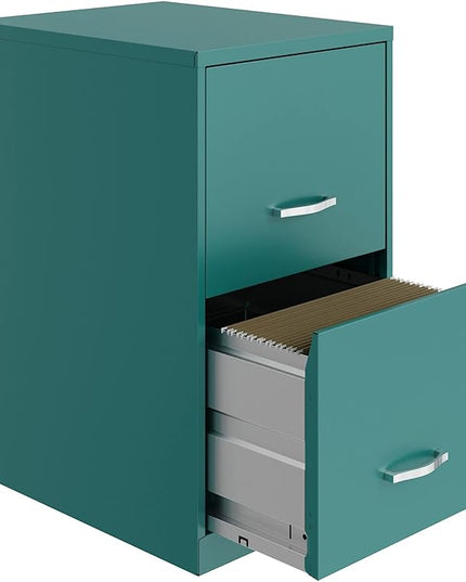 Lorell SOHO File Cabinet, Teal - LeafyLoom