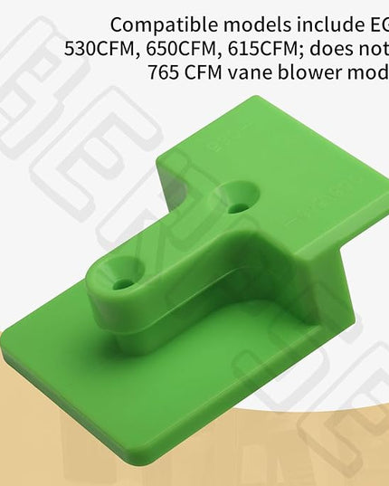 Blower Wall Mount/Mounting Bracket for EGO 530CFM 615/650CFM Leaf Blower, Suitable for Two Different Types of Blowers, Does Not Fit 765 CFM Vane Blower Models, W/Screws, Green - LeafyLoom