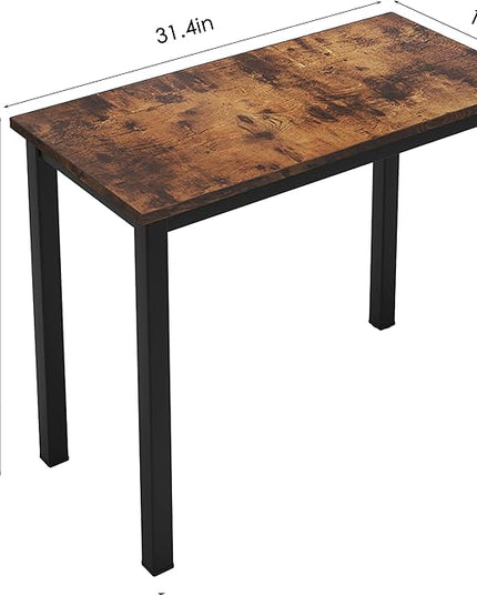 SogesGame Small Computer Desk, 31.5 inches Small Office Desk Computer Table Study Writing Desk Workstation for Home Office, Retro - LeafyLoom