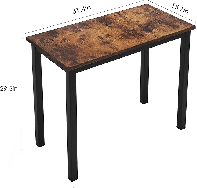 SogesGame Small Computer Desk, 31.5 inches Small Office Desk Computer Table Study Writing Desk Workstation for Home Office, Retro - LeafyLoom