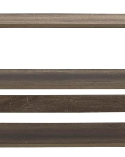 Household Essentials Ashwood 3 Tier Storage Shelf with Metal, Grey Shelves – Black Frame - LeafyLoom