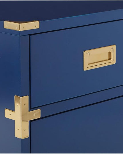 OSP Home Furnishings Wellington 2-Drawer File Cabinet, Lapis Blue - LeafyLoom