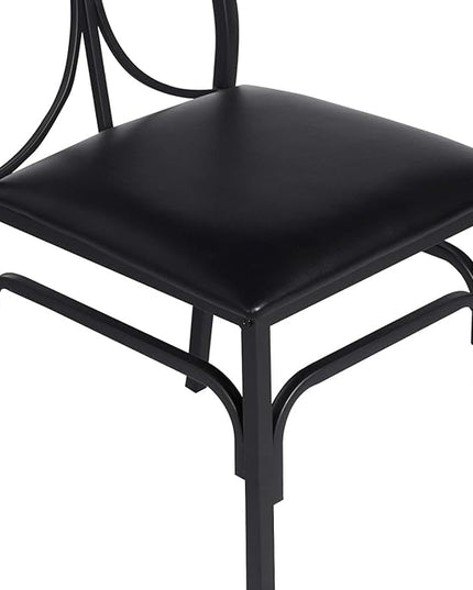 VECELO 5 Piece Kitchen Room Chairs Set for Home, Dinette, Breakfast Nook, Farmhouse, Small Space, Dining Table for 4, Dark Brown - LeafyLoom
