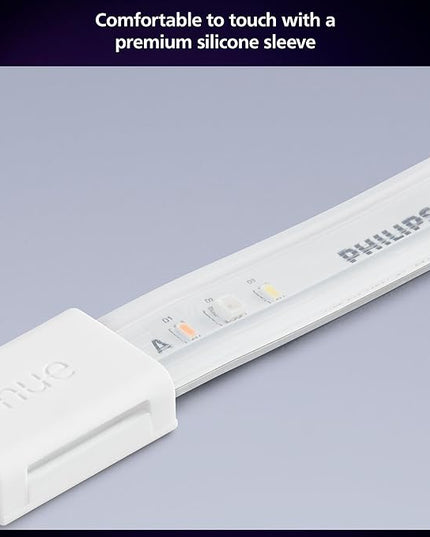 Philips Hue Lightstrip Starter Kit (6ft Light Strip, Base Plug, Hue Hub), Compatible with Alexa, Google Assistant, White PhilipsHue
