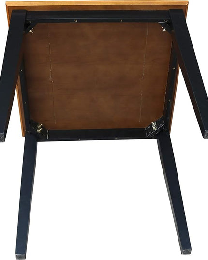IC International Concepts Dining Table, FURNITURE, Black/Cherry - LeafyLoom