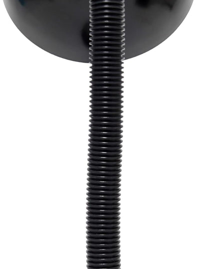 Simple Designs LD1003-BLK-LB 14.25" Basic Metal Desk Lamp with Flexible Hose Neck for Office, Living Room, Bedroom, College Dorm, Bookshelf, Black, with Feit LED Bulb Included - LeafyLoom