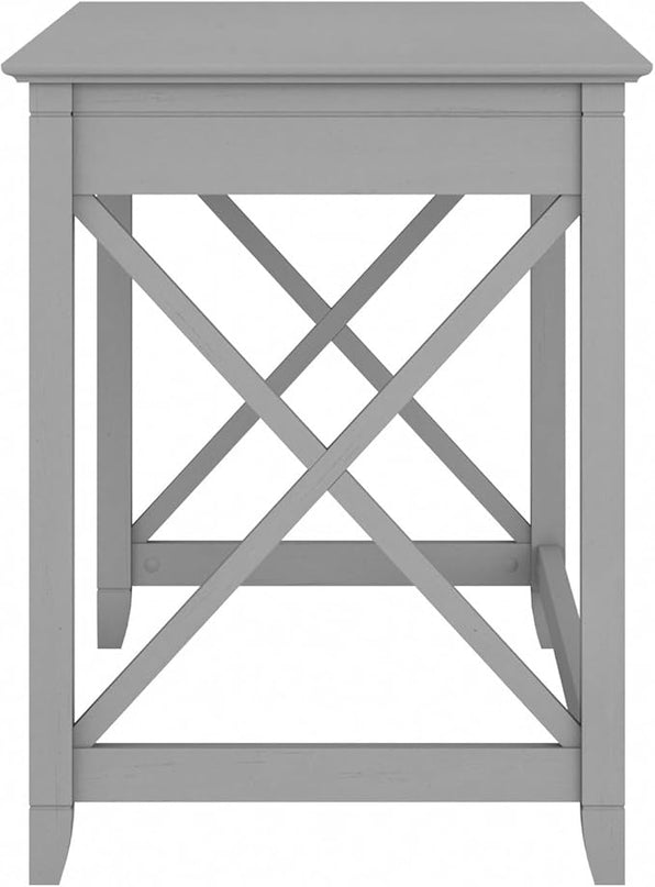Bush Furniture Key West 48W Writing Desk in Cape Cod Gray - LeafyLoom