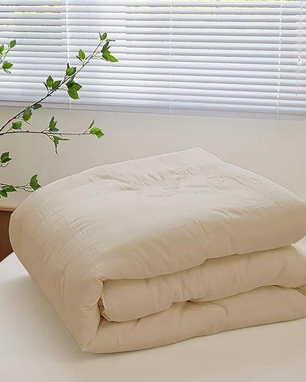 Champagne Comforter Set King Beige Bedding Set Lightweight Women Soft Champagne Blanket 3 PCs Durable Light Khaki Colored Comforter Set King Breathable Bed Comforter Set - LeafyLoom
