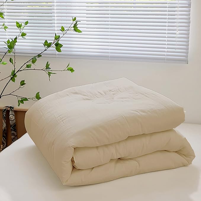 Champagne Comforter Set King Beige Bedding Set Lightweight Women Soft Champagne Blanket 3 PCs Durable Light Khaki Colored Comforter Set King Breathable Bed Comforter Set - LeafyLoom