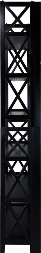 Casual Home Montego 3-Shelf Folding Bookcase, Black - LeafyLoom