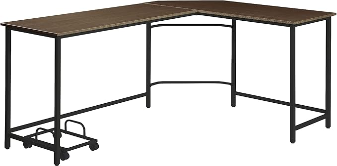 NicBex Kimberly-DW-00035-LWJ Home Office Desks, 66"x47"x30", Oak - LeafyLoom