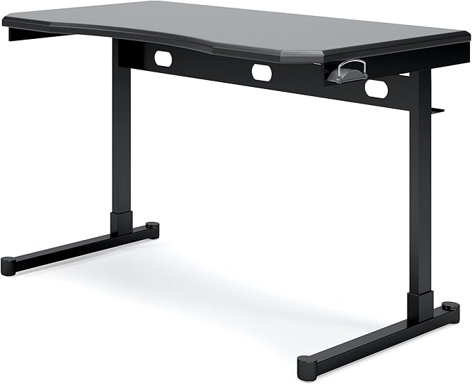Signature Design by Ashley Lynxtyn Contemporary 48" Home Office Writing Desk, Black - LeafyLoom