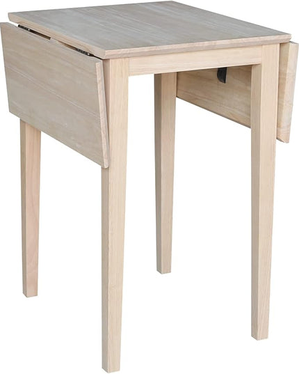 International Concepts Small Drop-leaf Table, Unfinished - LeafyLoom