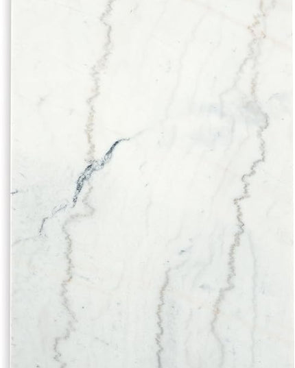 Signature Design by Ashley Burkhaus Traditional Rectangular Coffee Table with Marble Tabletop, Dark Brown & White - LeafyLoom