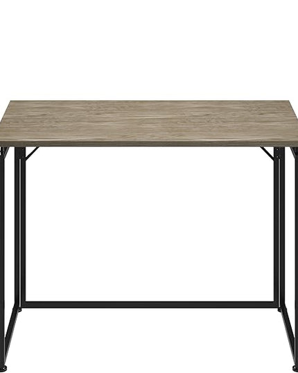 Techni Mobili Space Saving Folding Desk, Grey - LeafyLoom