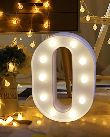 LED Marquee Letter Lights Sign O 26 Alphabet Light Up Letters Sign P for Night Light Wedding Birthday Party Battery Powered Christmas Lamp Home Bar Decoration (O) - LeafyLoom