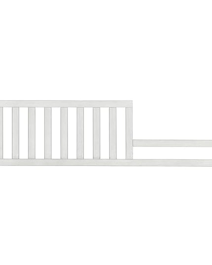 Evolur Andorra Convertible Crib Toddler Guard Rail in Weathered White, Full Assembly from Crib to Toddler Bed, Lasting Quality, Solid Wood Construction - LeafyLoom